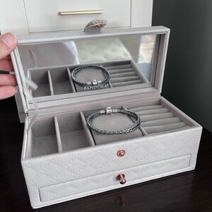 Leather PANDORA Bracelet & Jewelry Box Set